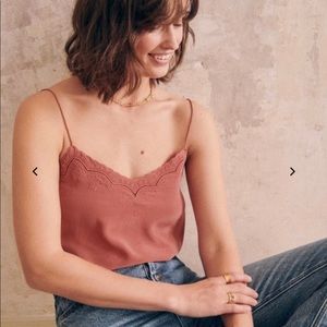 Sezane Rosewood Palma silk top- NWOT
